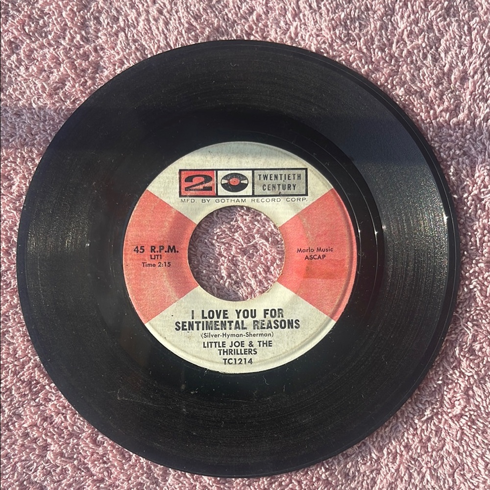 Vintage 45 RPM Vinyl Record Little Joe and the Thrillers